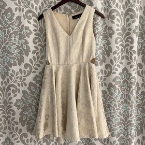 Cream colored formal/prom dress